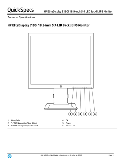 HP EliteDisplay E190i 18.9-in 5:4 LED Backlit IPS Monitor