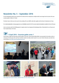 HADES-Newsletter No. 5 &ndash; September 2016