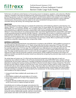 Performance of Seven Sediment Control Barriers Under