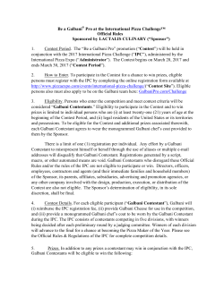 Official Rules - Lactalis Culinary