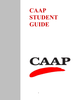 caap student guide - Emporia State University