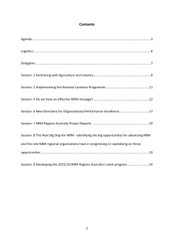 Contents - NRM Regions Australia