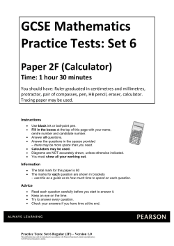Paper 2F - Sir Thomas Boughey High School