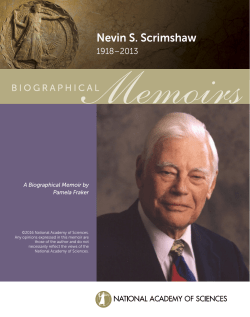 Nevin S. Scrimshaw - National Academy of Sciences