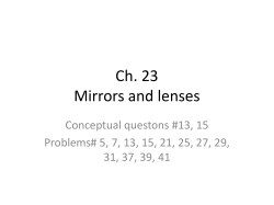 Ch. 23 Mirrors and lenses