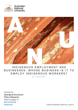 CAEPR Working Paper 95 - Centre for Aboriginal Economic Policy