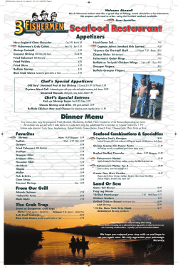 Dinner Menu - Three Fishermen Seafood Restaurant