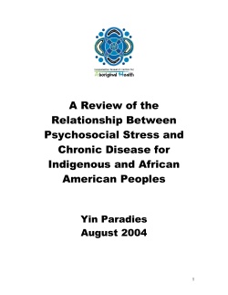 A Review of the Relationship Between Psychosocial Stress and