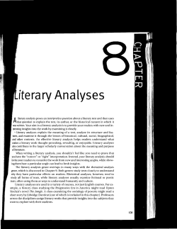 Chapter 8 Literary analysis Writing Today