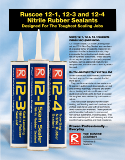 Ruscoe 12-1, 12-3 and 12-4 Nitrile Rubber