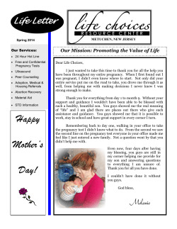 May 2015 - Life Choices Resource Center