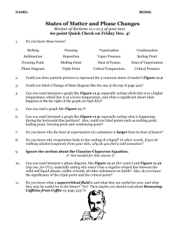 Book Sections 11.1-11.3 Info Paper