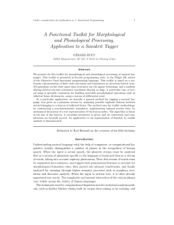 A Functional Toolkit for Morphological and - Gallium