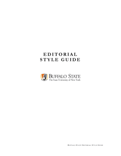 Editorial Style Guide - College Relations