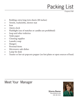 Packing List