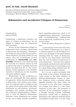 Substantive and Accidental Critiques of Democracy