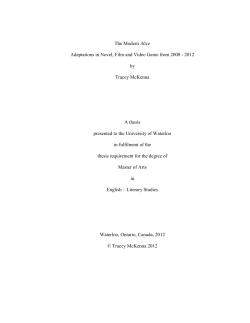 The Modern Alice Adaptations in Novel, Film and Video Game from