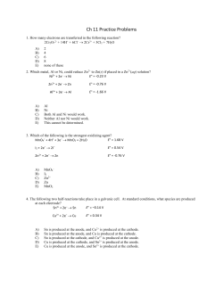 Ch 11 Practice Problems