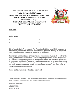 Code Zero Classic Golf Tournament LUNCH AT COURSE