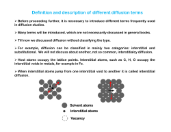 Definition and description of different diffusion terms