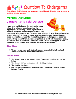 Monthly Activities January: It`s Cold Outside