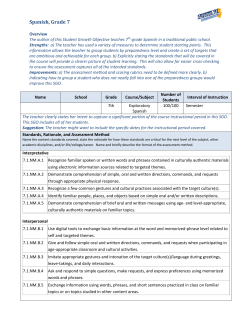 Spanish, Grade 7 - State of New Jersey