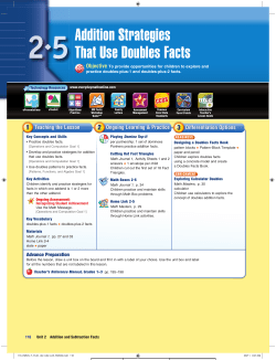 Addition Strategies That Use Doubles Facts