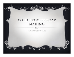COLD PROCESS SOAP MAKING
