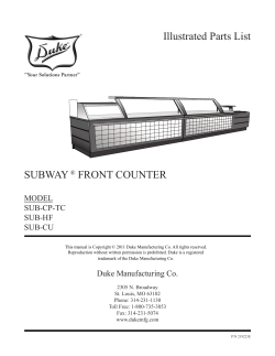 Parts Manual - Whaley Food Service