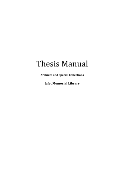 Thesis Manual