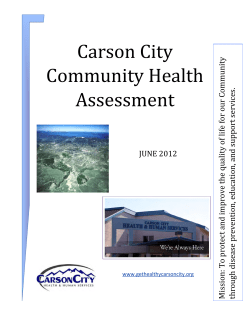 Carson City Community Health Assessment – June 2012
