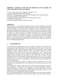 thermal storage for solar power plants based on low cost recycled