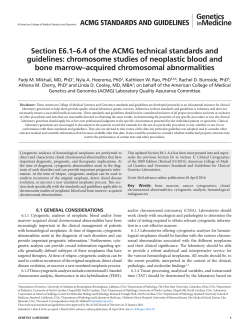 6.4 of the ACMG technical standards and guidelines