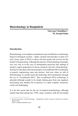 Biotechnology in Bangladesh