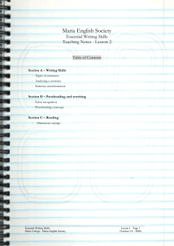 Lesson 2 - Maria English Society