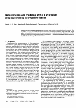 Determination and modeling of the 3-D gradient refractive indices in