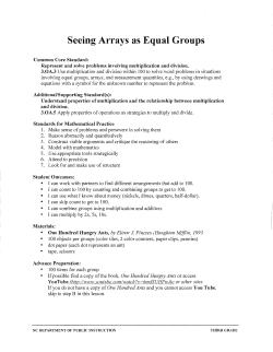 Seeing Arrays as Equal Groups