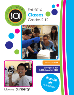 Fall 2016 Classes - Hillsboro School District