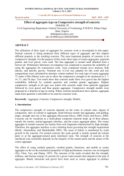 Effect of aggregate type on Compressive strength of concrete