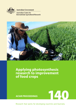 Applying photosynthesis research to improvement of food