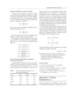 PROBABILITY, VERBAL ExPRESSIONS OF