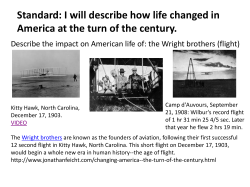 I will describe how life changed in America at the turn of the century.