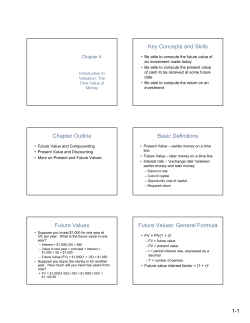 Chapter Outline Basic Definitions