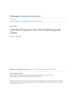 A Modest Proposal to Save the Double Jeopardy Clause