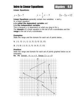 Linear Equations