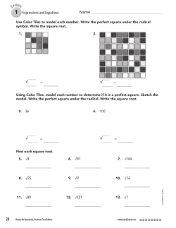 Expressions and Equations Les