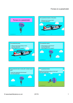 Forces on a parachutist