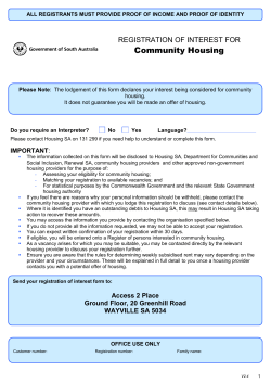all registrations of interest must have attached proof of income and