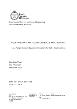 sound propagation around off-shore wind turbines