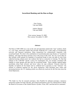Securitized Banking and the Run on Repo